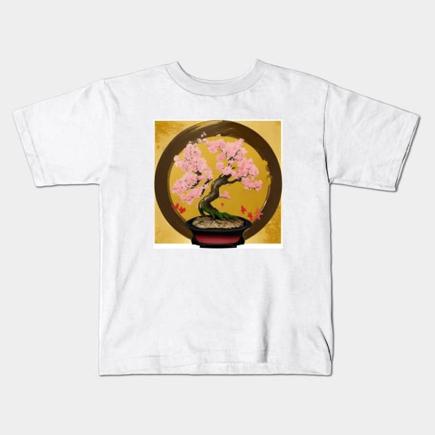 Bonsai Japanese Tree Vintage Since Kids T-Shirt by Flowering Away